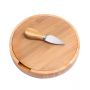 Round Slide cheese board worh 4 Piece Knife Set - HY1117