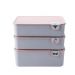 Set 3 pcs storage boxes - Pink color