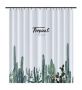 Shower Curtain (180 Width, 200 Height) - Cactus Design