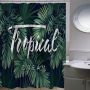 Shower Curtain (180 Width, 200 Height) -Tropical Design