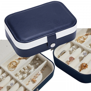 Single-layer jewelry storage box 16*11.5*5cm - navy blue