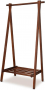 Składany bambusowy wolnostojący trapezowy wieszak na ubrania z półką na dole, długość 50 cm