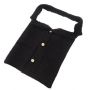 Sleeping bag with buttons, outdoor baby knitting stroller 68*40 - black