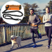 Smycz z pasem biodrowym do biegania z psem — pomarańczowa