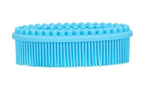Szczotka silikonowa do mycia dla dzieci- niebieska