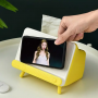 Tissue box with Phone Holder (Yellow Color)