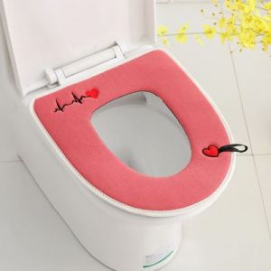 Toilet seat cover household cushion - Heart red