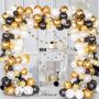 Wedding party supplies Balloon chain kit - gold & black & white