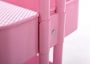 Wheeled metal shelf trolley storage rack multifunctional hairdressing - pink