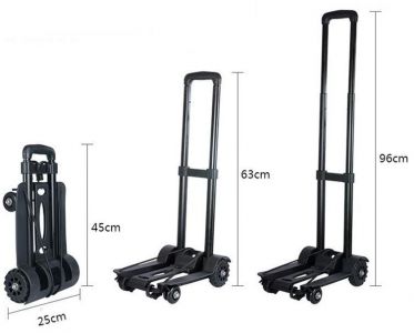Wheeled trolley for boxes