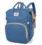Wielofunkcyjny plecak / torba dla mamy z funkcją spania - niebieski