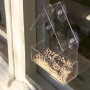 Window bird feeder - transparent ( 15x15x6cm)