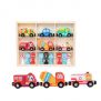 Wooden magnetic traffic small train signpost-BYWD2138Y