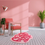 Woolen carpet 120*120cm- Pink