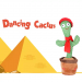 Zabawka dla dzieci - Tańczący kaktus - z czerwonym szalikiem i czerwonym kapeluszem
