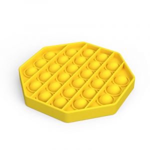 Zabawka sensoryczna PopIt antystresowa w kształcie oktagonu - żółta