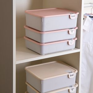 Zestaw trzech organizerów na bieliznę do szuflady lub szafki Różowy